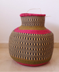 Pink Round Decorative Basket